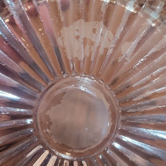 Vintage Cut Panel Glass Swan Lid Covered Powder Dish Trinket Box Vanity Jar - Picture 11 of 11